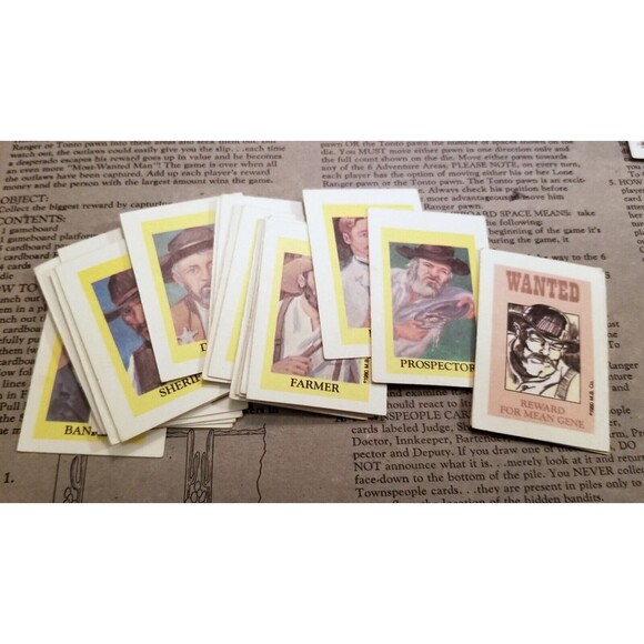 1980 The Legend of The Lone Ranger Board Game Milton Bradley  Missing 1 Card - Picture 6 of 6